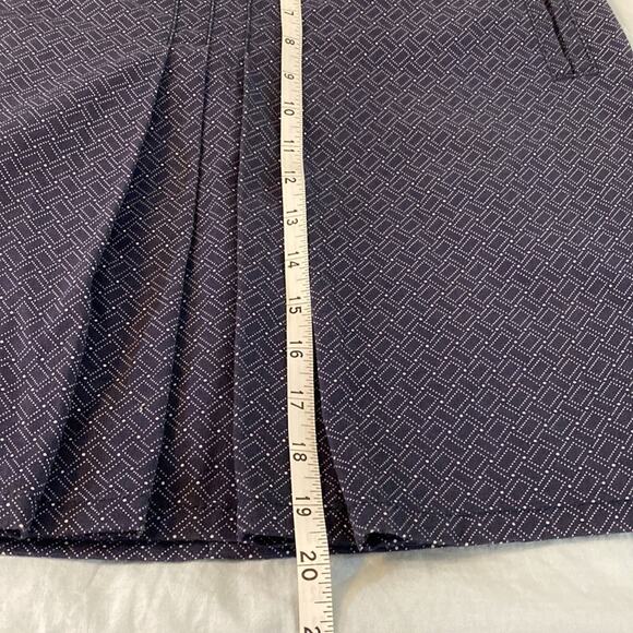 Ann Taylor Navy/White Pleated Front Skirt Size 8 - Picture 6 of 7